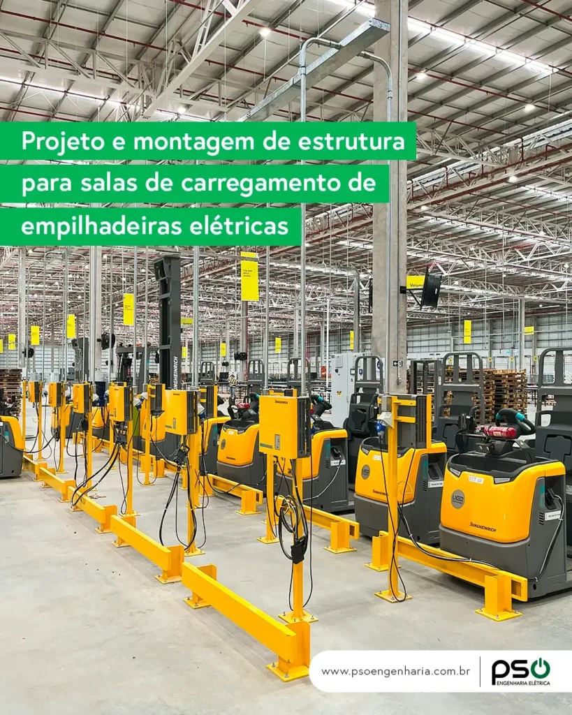 carregamento de empilhadeiras elétricas