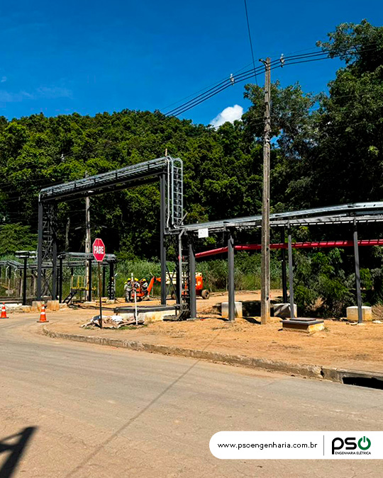 Montagem de infraestrutura para Subestação