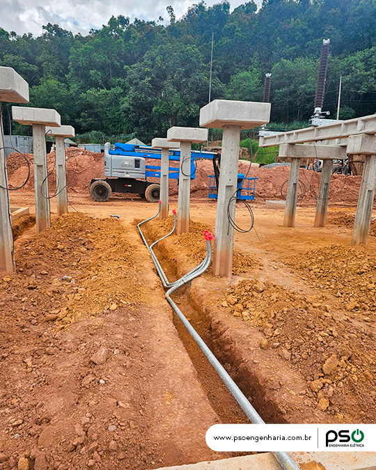 Montagem de infraestrutura para Subestação